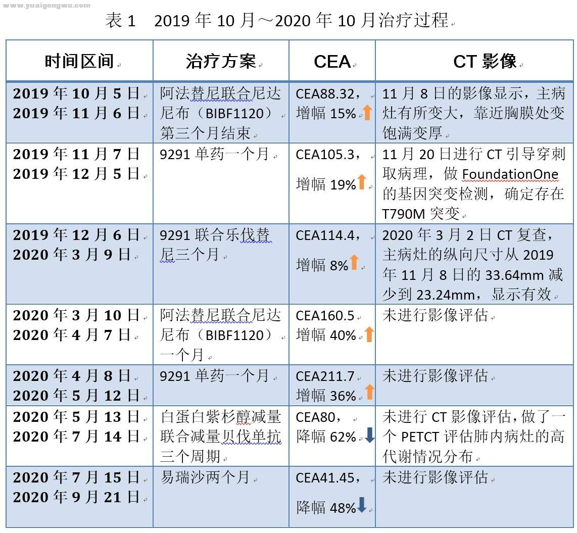 治疗过程表格